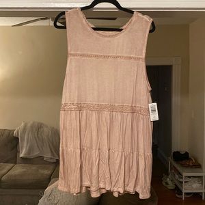 NWT torrid size 2 tan/blush tier baby doll tank